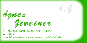 agnes gemeiner business card